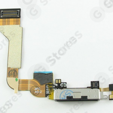 Шлейф системного разъема с микрофоном iPhone 4 Чёрный
