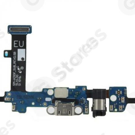 Шлейф Samsung A310F плата системный разъем/разъем гарнитуры/микрофон/HOME
